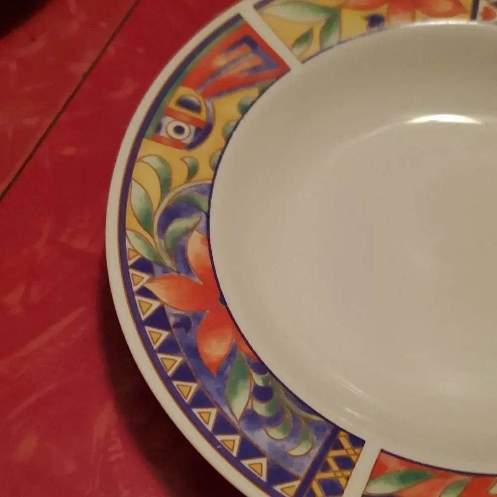 Lynns Stoneware Savanna Rim Cereal Soup Bowl 8.75
